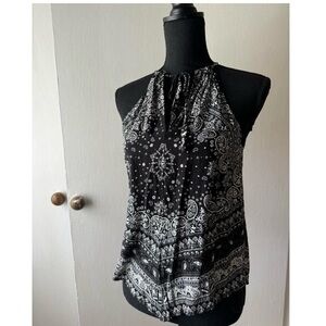 Paisley faux halter top